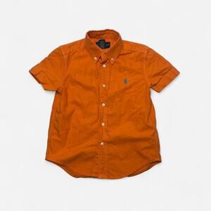 Polo Ralph Lauren Orange Short Sleeve Button Down Shirt Size 4T Kids
